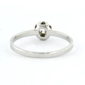 14k witgouden solitair ring met briljant geslepen diamant 0.12 ct kopen? Bied vanaf 250!