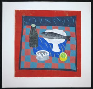 Betty Scheer - Linosnede, Stilleven kopen? Bied vanaf 35!