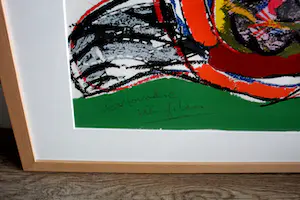Karel Appel - unieke ingelijste proefdruk (zeefdruk): The three cats - 1977 kopen? Bied vanaf 150!