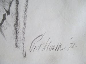 Piet Klaasse - Pentekening Twee mannen kopen? Bied vanaf 35!