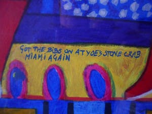 Clemens Briels - Zeefdruk, Got the bibs on at yoe's stone crab miami again - Ingelijst kopen? Bied vanaf 100!