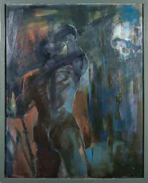 Henk van Doorn - Olieverf op board, ... meets skull - Ingelijst (Groot) verkocht voor € 100!