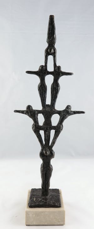 John Bier - Brons en natuursteen, Acrobaten kopen? Bied vanaf 60!