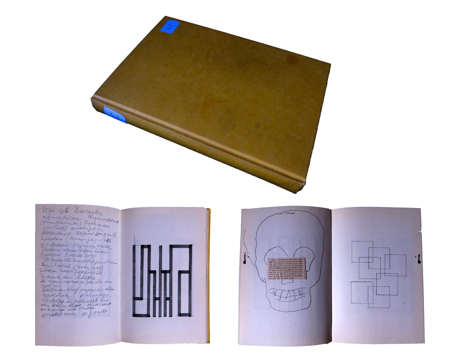 Siep van den Berg - Boek met Notities, Stift en Potloodtekeningen verkocht voor € 250!