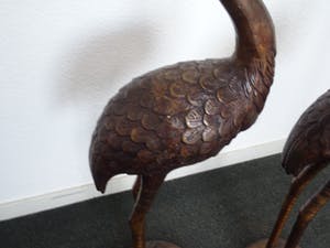 Curiosa - 2 Kraanvogels van metaal. kopen? Bied vanaf 70!