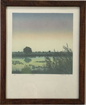 Henk Kastelijn - Zomer & Herfst | 2x kleuren zeefdruk (e.a.) - ingelijst kopen? Bied vanaf 30!