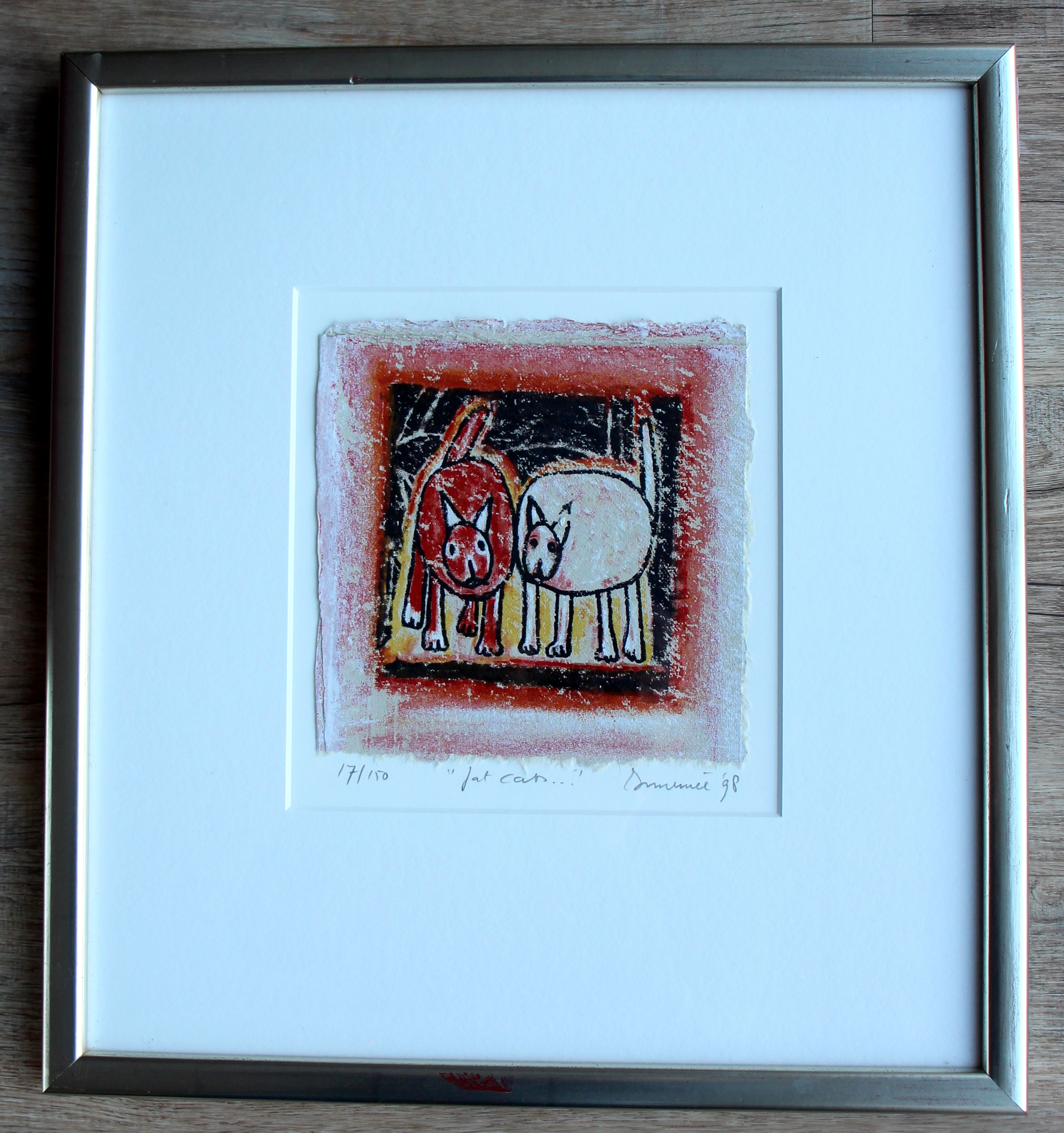 Hans Innemee - zeefdruk: Fat Cats - 1998 kopen? Bied vanaf 79!