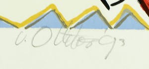 Ad van Otterloo - Zeefdruk, Zonder titel - Ingelijst kopen? Bied vanaf 1!