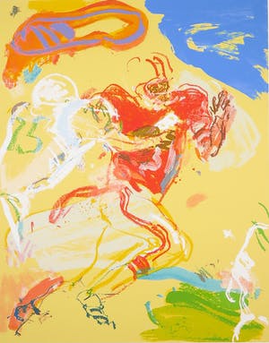 Jan van Diemen - Zeefdruk, American Football kopen? Bied vanaf 1!
