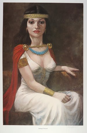 Hans Georg Kresse - Handgesigneerde prent van deze striptekenaar, Koningin Winonah kopen? Bied vanaf 1!