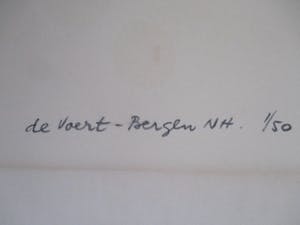 Flip van der Burgt - Houtsnede "De Voert Bergen NH" kopen? Bied vanaf 35!