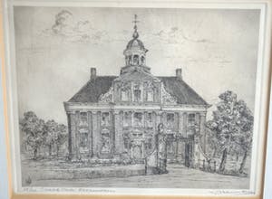 Johan Hemkes - Heerenveen, Crack State - ets, oplage 100, fraai ingelijst kopen? Bied vanaf 45!