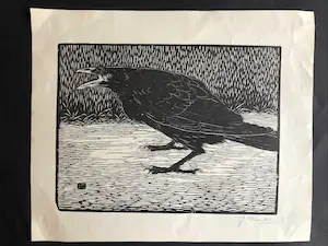 Jan Mankes - Houtsnede Zwarte Kraai - Gesigneerd - 1918 kopen? Bied vanaf 375!