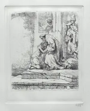 Rembrandt van Rijn - De thuiskomst van de verloren zoon, ets kopen? Bied vanaf 75!