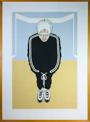 C.A. Wertheim - Zeefdruk op papier, Topsport - Ingelijst (Groot) vendu pour 40€ !
