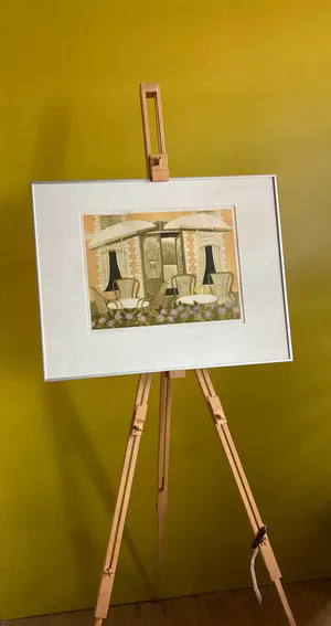 Laetitia de Haas - Aquatint, Hotelterras (ingelijst) kopen? Bied vanaf 60!