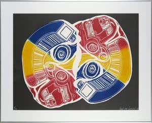 Frenk van Heeswijk - Linosnede, Zonder titel - Ingelijst kopen? Bied vanaf 1!