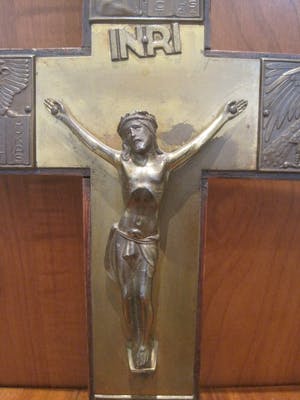 Heiligenbeeld - Kruisbeeld met de vier Evangelisten kopen? Bied vanaf 45!