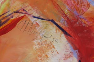 Marjan Nagtegaal - Acryl op papier, Zonder titel - Ingelijst kopen? Bied vanaf 1!