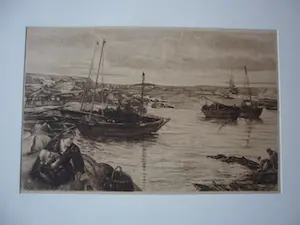 James Clarke Hook - Litho. Titel, "Home with the Tide kopen? Bied vanaf 15!