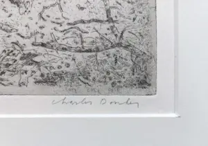 Charles Donker - Pluismeer Pijnenburg, ets (netjes ingelijst) kopen? Bied vanaf 395!