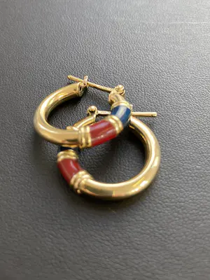 18 karaat geelgouden creolen met scharnier kopen? Bied vanaf 455!