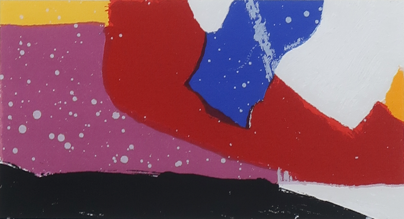 Geert Jan Jansen - Zeefdruk, Abstracte compositie I - Ingelijst kopen? Bied vanaf 50!