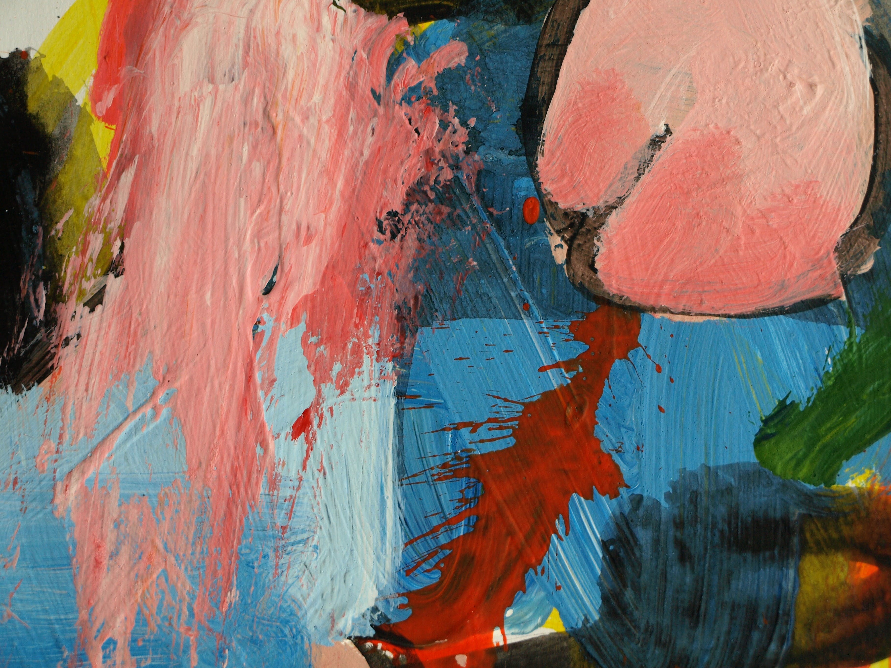 Peter Klashorst - Acrylverf op papier , Abstract 5 - 2016 kopen? Bied vanaf 30!