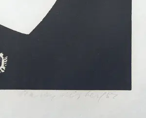 Harry Disberg - Zieke poes, houtsnede kopen? Bied vanaf 60!