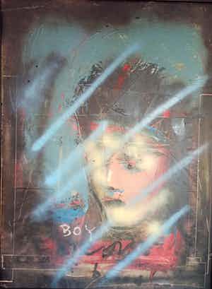 Herman Brood - Boy George, origineel schilderij verkocht voor € 995!