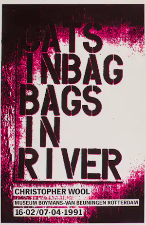 Christopher Wool - Cats in bag in River verkauft für € 20!