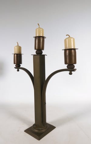 Nieuwe Kunst - 2 koperen Art Deco kandelaars kopen? Bied vanaf 35!