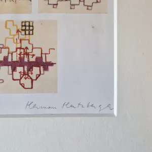 AcheterHerman Hertzberger - 1965 - kleurenlithografie "ontwerp Centraal Beheer gebouw" bep. oplage? Enchérissez de 58!