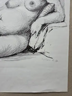 Aat Veldhoen - Naakt. Portret vrouw. kopen? Bied vanaf 49!