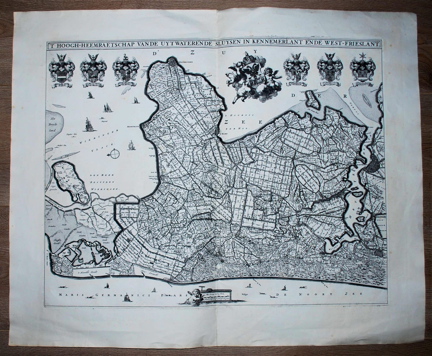 AcheterJohannes Dou - Kennemerland & West Friesland, de uitwaterende sluizen - gravure 5e staat 1745? Enchérissez de 499!