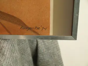 Kees Gerritse - Trompe-l'oeil : Open deur - olieverf op doek – 1974 – Ingelijst, 140 x 70 cm. kopen? Bied vanaf 400!