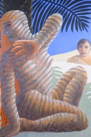 Adri van den Beukel - Woestijnsybille, 135x94 ingelijst kopen? Bied vanaf 100!