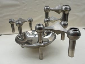 BMF - Fritz Nagel 4 kandelaars met bakje kopen? Bied vanaf 75!