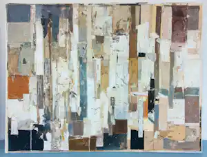 Ron van der Werf - Groot uniek werk in gemengde techniek / collage , Zonder titel vendu pour 540€ !