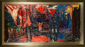 Berry Brugman - Olieverf op doek, Genemuiden - Ingelijst (Groot) vendu pour 150€ !