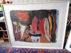 Piet Warffemius - De originele ( gouache )" de reis " en bijbehorende zeefdruk ( 2 stuks !! ) kopen? Bied vanaf 200!