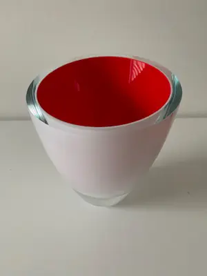 Royal Leerdam - Carina Riezebos decoratieve rood / witte cup kopen? Bied vanaf 29!