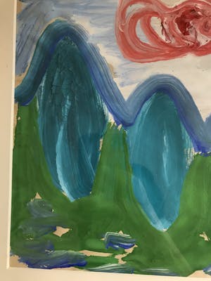 Jacques Slegers - Bergland met vogelwolk kopen? Bied vanaf 90!