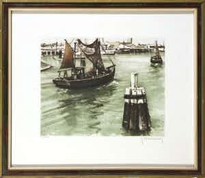 Roger Hebbelinck - Kleurenets, Havengezicht verkocht voor € 1!