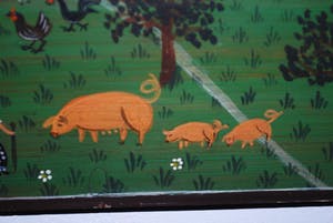 Niet of onleesbaar gesigneerd - Naïef geschilderd boerenbedrijf, 1975 kopen? Bied vanaf 10!