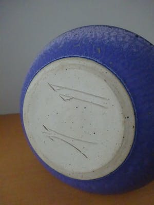 Ed Meissenberg - gesigneerd unica vaas van steengoed met oa stroomglazuur kopen? Bied vanaf 95!