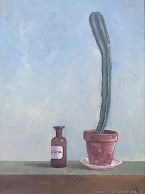 Hans Leyerzapf - olieverf op doek - vroeg werk uit 1976 kopen? Bied vanaf 495!