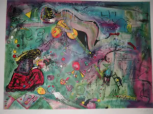 Sandra Jayat - Litho, Titel, La pensée marbrée s'est posée sur l'absence arrosée kopen? Bied vanaf 40!