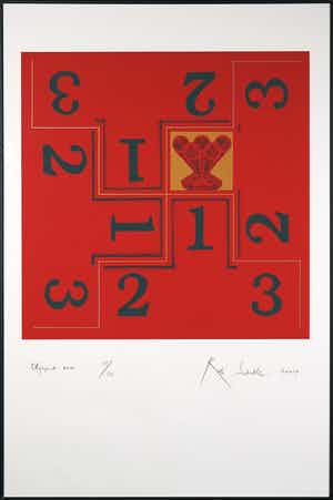 Rob Scholte - Zeefdruk, Olympisch vuur - Ingelijst (groot) verkocht voor € 1!