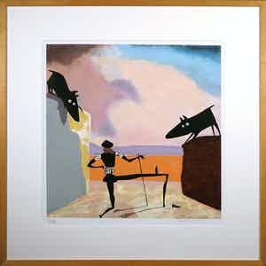 Peter Bastiaanssen - Zeefdruk, Yapping Dahli - Ingelijst verkocht voor € 70!